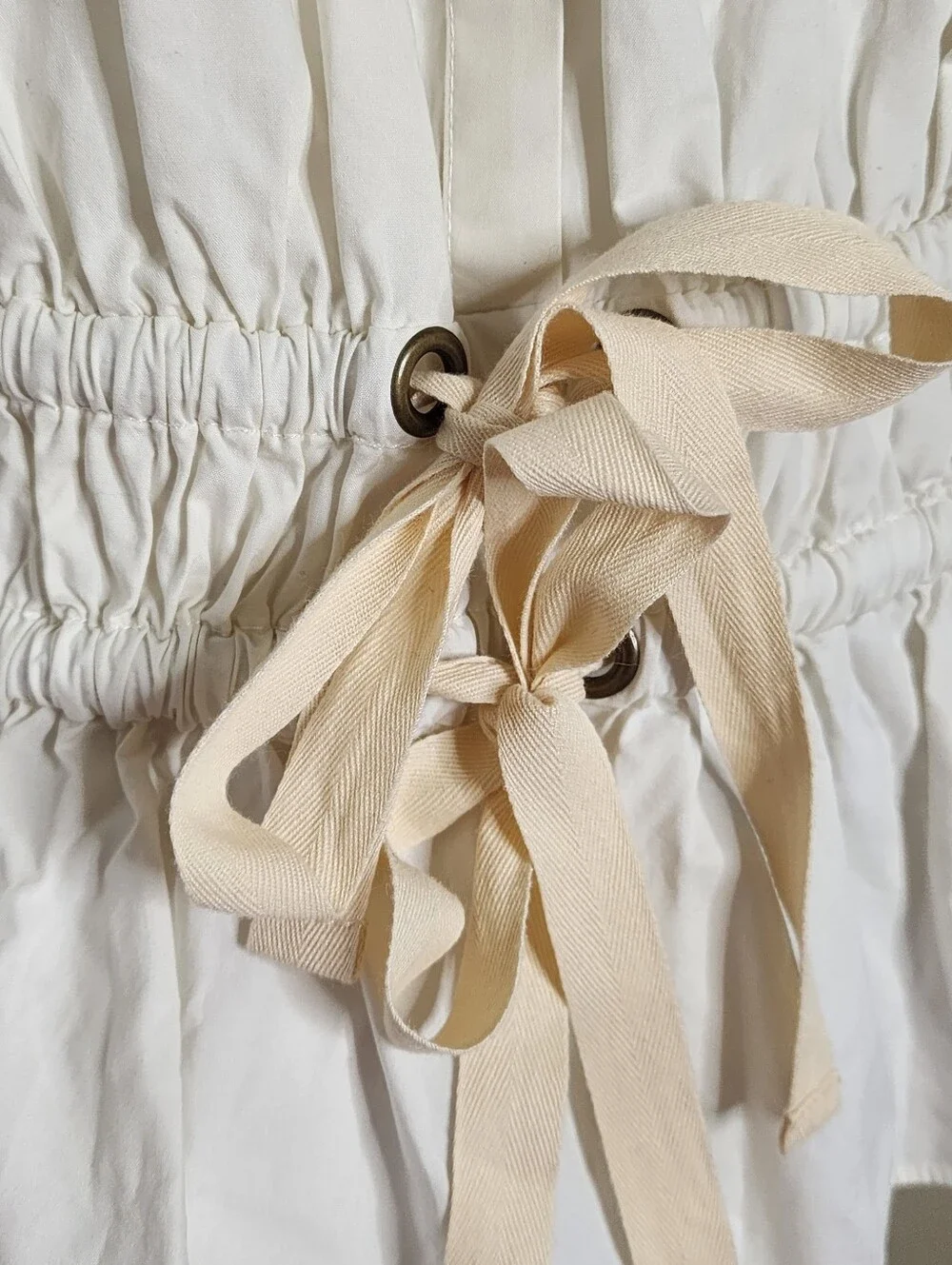 Ulla Johnson Edena Puff Sleeve Blouse Peplum Cotton Poplin - Size 6